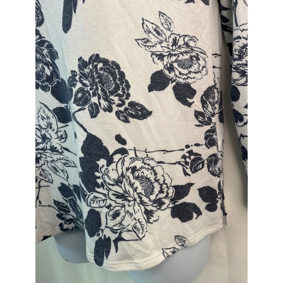 Alison Grace Women's L Floral Soft T Shirt Hoodie Pullover Peasant Beach Cottage - Picture 9 of 13